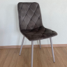 Стул обеденный VTR- N-41 (Темно-серый велюр/ Серый, Черный)  
