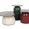 Комплект журнальных столов INI- KENTUCKY серое стекло/разноцветные