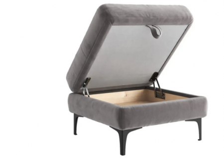 Пуф с нишей Mil- Sent 63x43x43 (черные ножки)