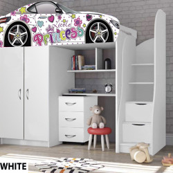 Детская с кроватью машиной VRN- "Bedroom " №1 (Princess)