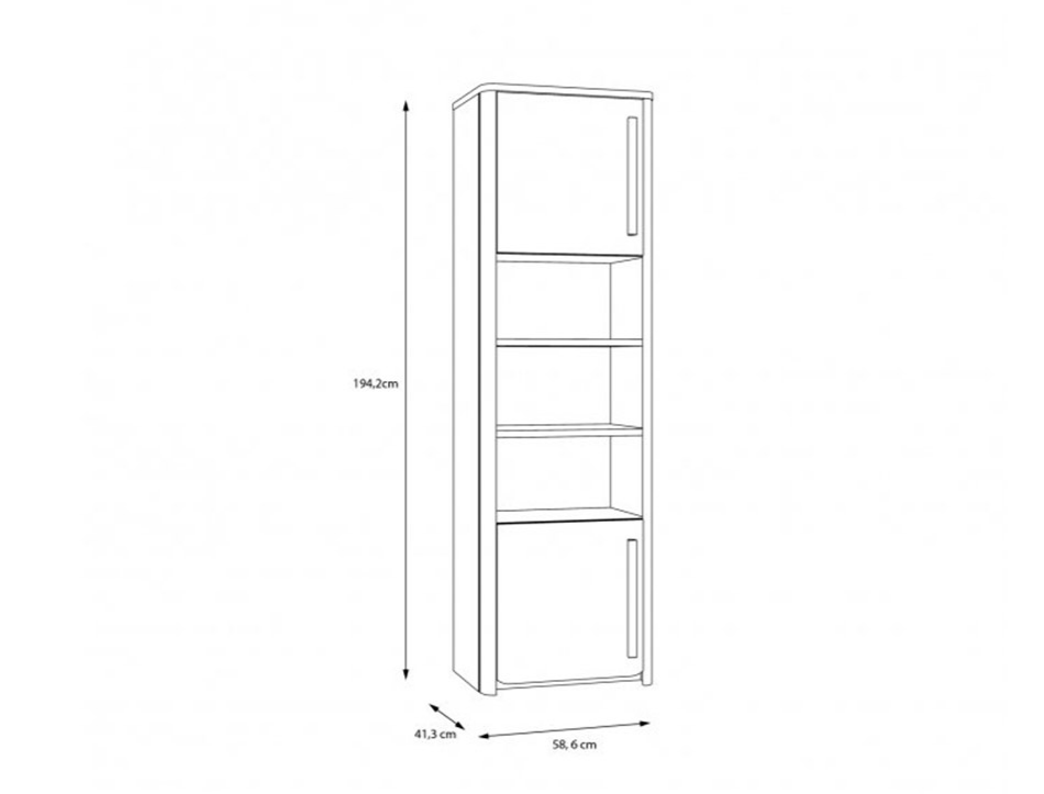Книжный шкаф PL- Forte Surfinio SFNR711L
