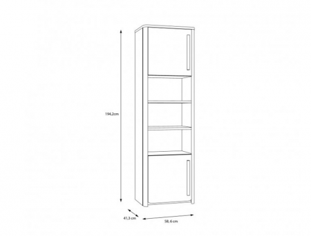 Книжный шкаф PL- Forte Surfinio SFNR711L