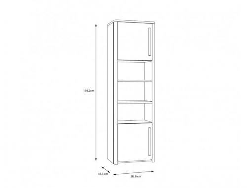 Книжный шкаф PL- Forte Surfinio SFNR711L