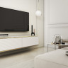 Тумба под ТВ навесная Perfect Home Оро / Oro RTV135 MDF 2-дверная Белый