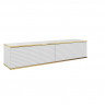Тумба под ТВ навесная Perfect Home Оро / Oro RTV135 MDF 2-дверная Белый
