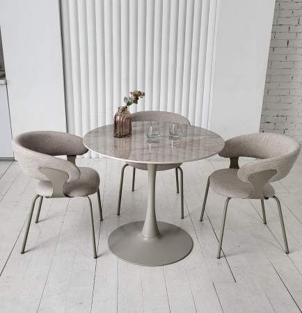 Стол обеденный модерн VTR- T-325 мистик грей / капучино