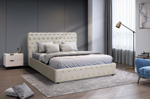 Кровать с подъемным газовым Avn- BELINDA 180 Light Grey