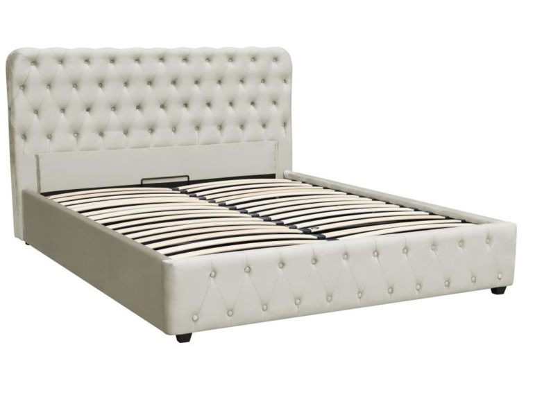 Кровать с подъемным газовым Avn- BELINDA 180 Light Grey