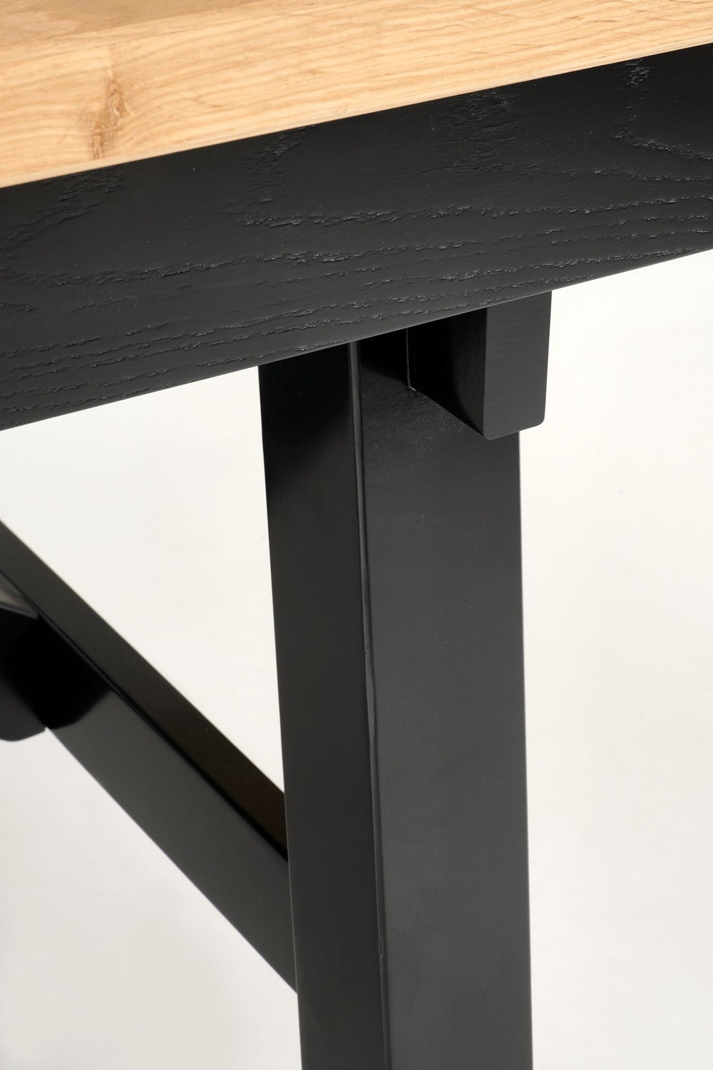 Стол HALMAR FIESTA дуб натуральный-черный