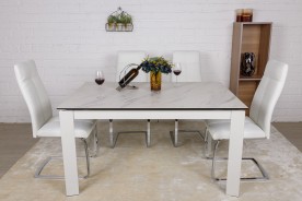 Стол обеденный модерн NL- OSLO керамика белый