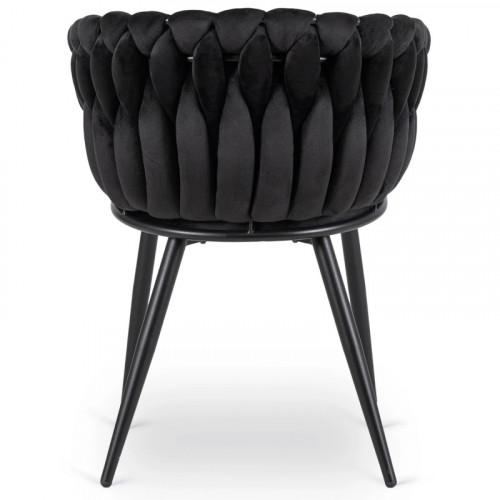 Кресло Ont- ELENA Черный велюр