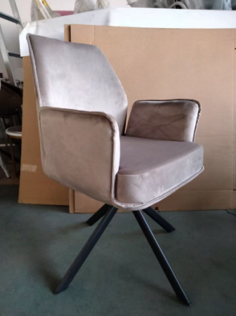 Кресло поворотное AMF-  Leonor вельвет светло-коричневый