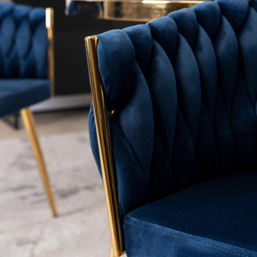 Кресло MEBEL ELITE CAPI темно-синий велюр 