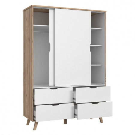 Шкаф-купе Forte VANKKA VNKS821 (дуб/белый)
