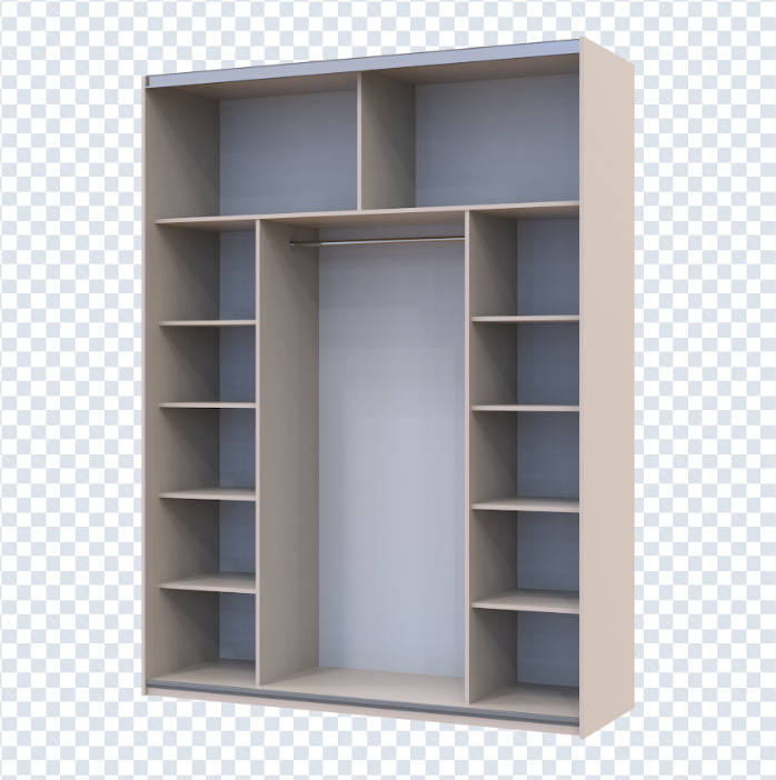 Шкаф - купе DRS- G-Caiser (180х60х240 см) 2 ДСП/ 3 части Кашемир