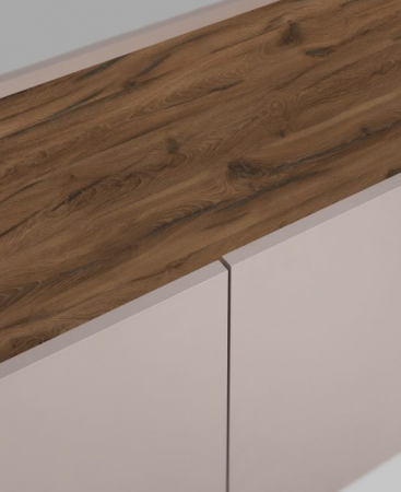 Комод MRK- Нео 3дв 1,6 м Глянец дуб Ливорно/ супермат Тоффи 