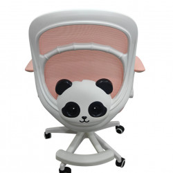 Кресло вращающееся детское с подставкой для ног Perfect KIDS PANDA розовый