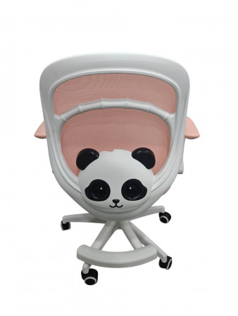 Кресло вращающееся детское с подставкой для ног Perfect KIDS PANDA розовый