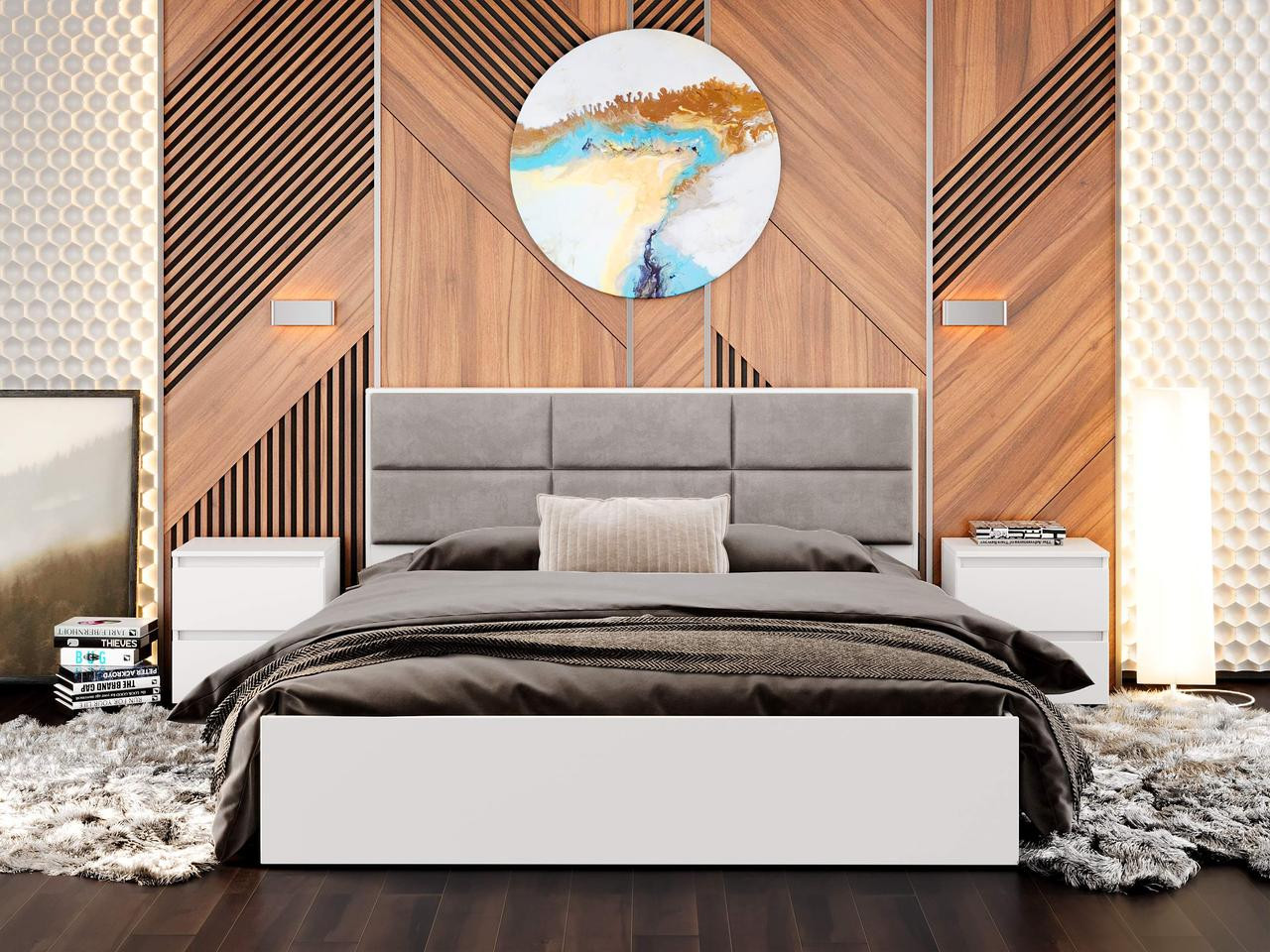 Спальня (модульная) EVR- Лайт-1 белый(нимфея альба)