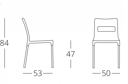 Стул уличный VLL- SCAB Maxi Diva 2203 (антрацит, белый, тортора)