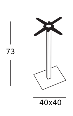 База для стола VLL- SCAB Tiffany 5182VN H73 (черный)