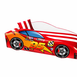 Кровать машина VRN- ELIT MC Red- 95 E-5 (красный)