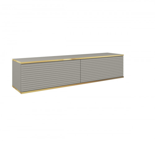 Тумба под ТВ навесная Perfect Home Оро / Oro RTV135 MDF 2-дверная Серый