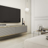 Тумба под ТВ навесная Perfect Home Оро / Oro RTV135 MDF 2-дверная Серый