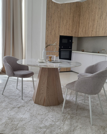 Стол обеденный модерн VTR- TM-300 (Квинто) голден сенд/дуб