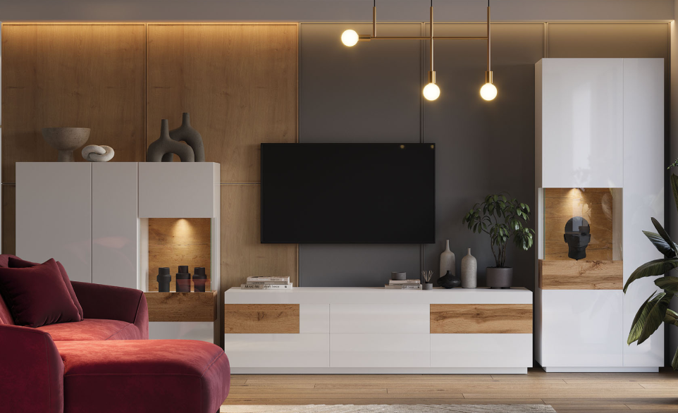 Витрина 2 дв левая Helvetia SILKE 