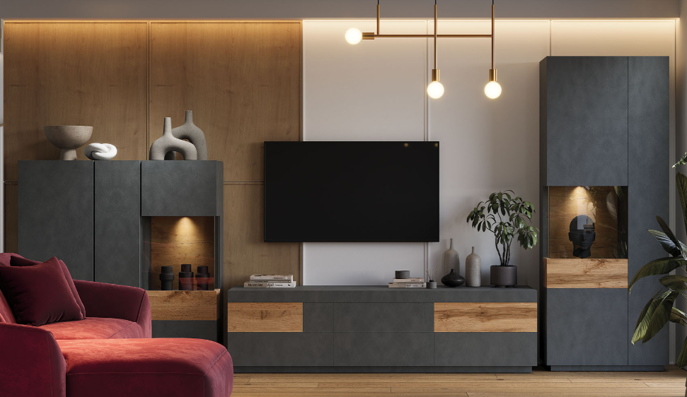 Витрина 2 дв левая Helvetia SILKE 