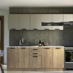 Кухня PL- HALMAR PERLA (260 см)  дуб кремона /кашемир