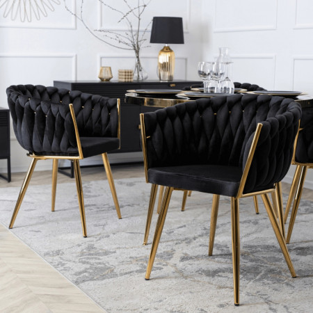 Кресло MEBEL ELITE CAPI черный велюр 