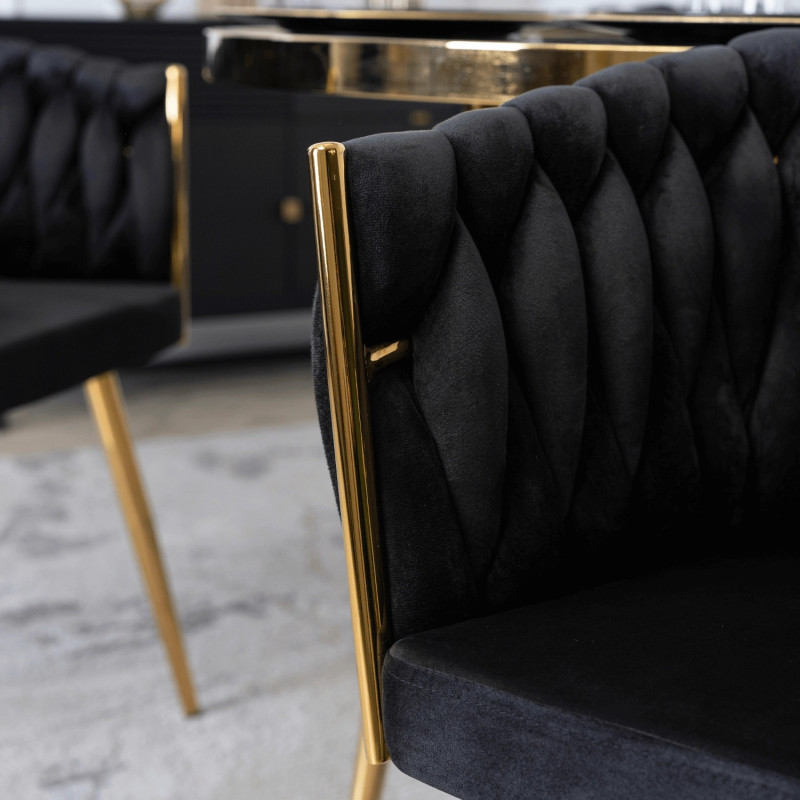 Кресло MEBEL ELITE CAPI черный велюр 