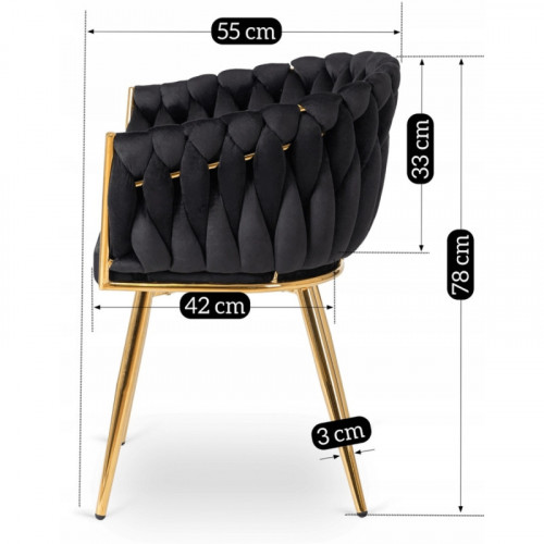 Кресло MEBEL ELITE CAPI черный велюр 