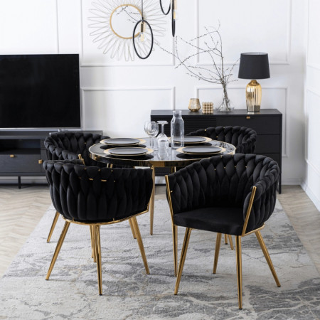 Кресло MEBEL ELITE CAPI черный велюр 