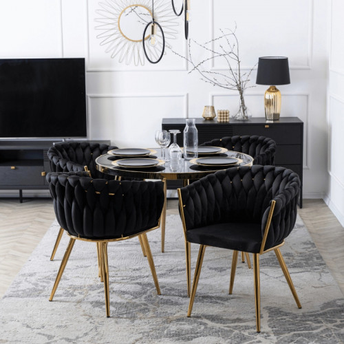 Кресло MEBEL ELITE CAPI черный велюр 