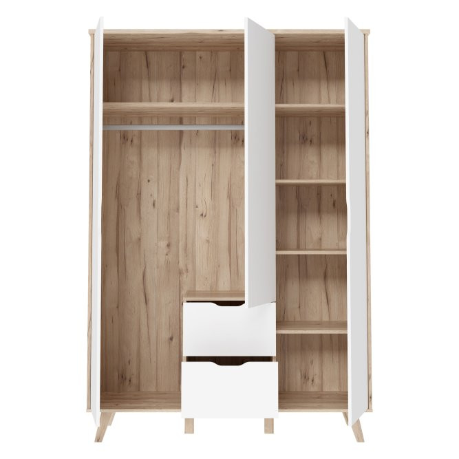 Шкаф на 3 двери Forte VANKKA FINVNKS831 (дуб/белый)