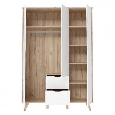 Шкаф на 3 двери Forte VANKKA FINVNKS831 (дуб/белый)