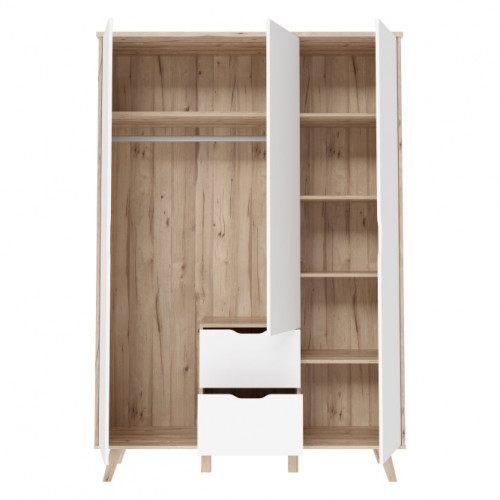 Шкаф на 3 двери Forte VANKKA FINVNKS831 (дуб/белый)