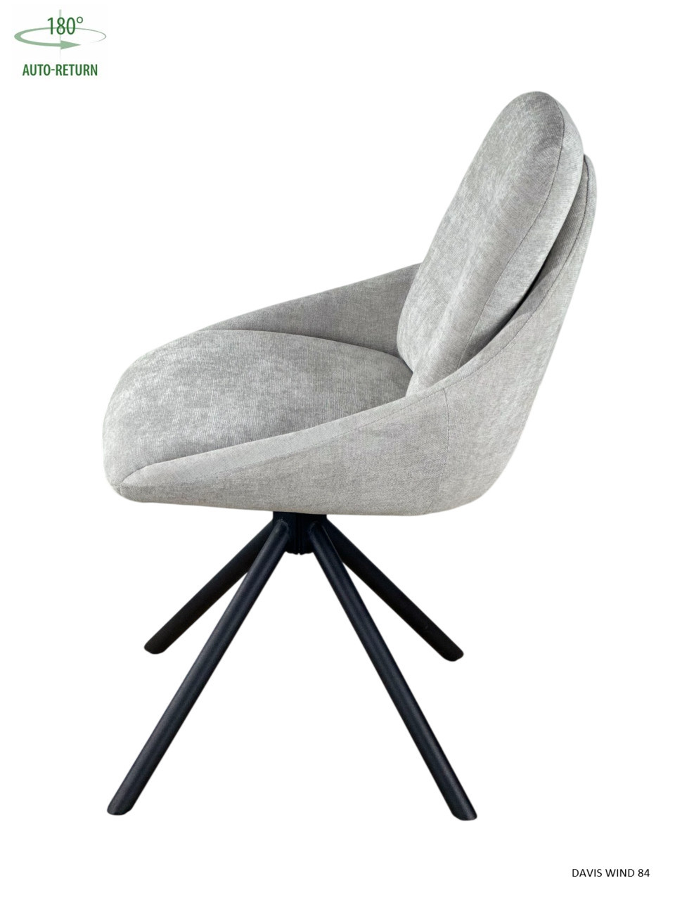 Стул обеденный с автоповоротом ISLA Perfect (серый/черный)