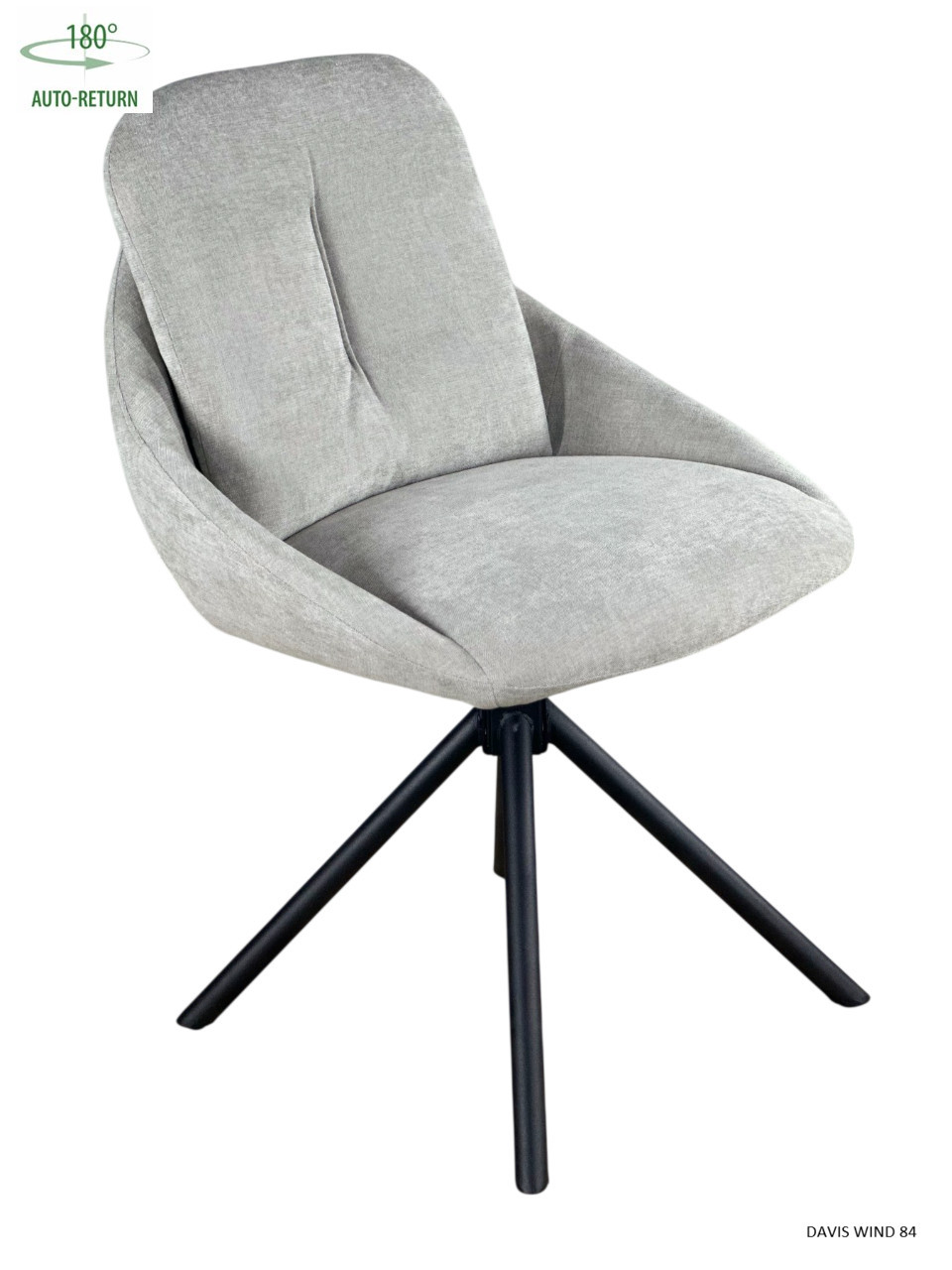 Стул обеденный с автоповоротом ISLA Perfect (серый/черный)