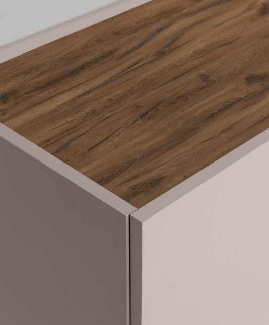 Тумба ТВ MRK- Нео 2,0 м Глянец дуб Ливорно/ супермат Тоффи  