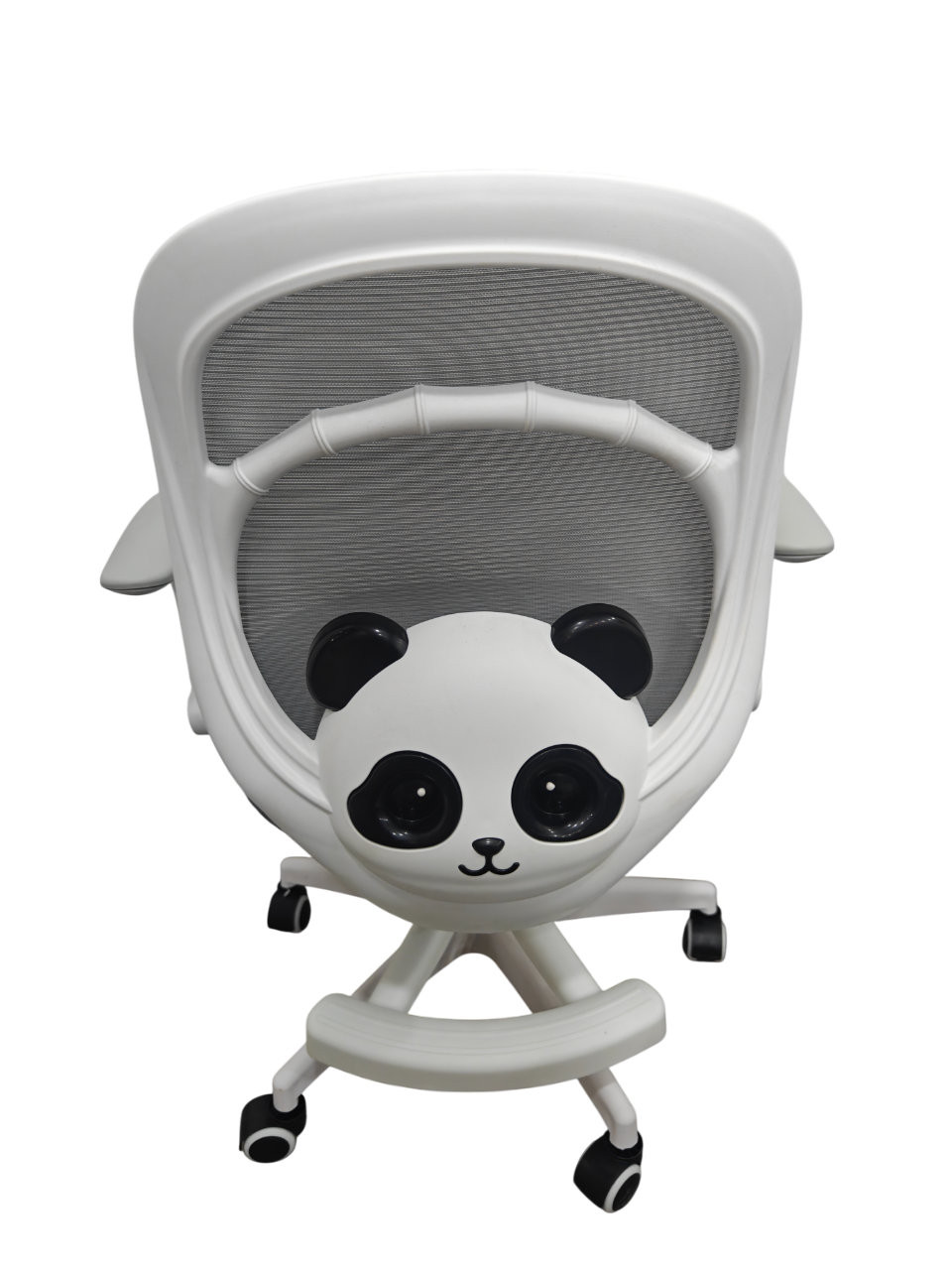Кресло вращающееся детское с подставкой для ног Perfect KIDS PANDA серый