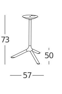 Стол для кафе VLL- SCAB Tripé D60 Folding 5000 H73 (светло-голубой)