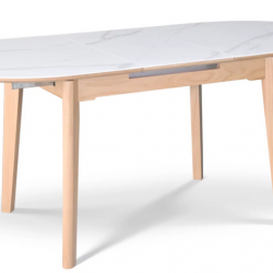 Стол обеденный раскладной CRV- Martin, Arctic ice ceramic top oak base,140 см