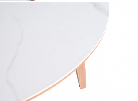 Стол обеденный раскладной CRV- Martin, Arctic ice ceramic top oak base,140 см