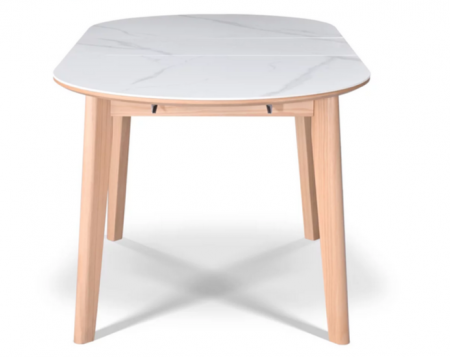 Стол обеденный раскладной CRV- Martin, Arctic ice ceramic top oak base,140 см