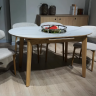 Стол обеденный раскладной CRV- Martin, Arctic ice ceramic top oak base,140 см