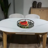 Стол обеденный раскладной CRV- Martin, Arctic ice ceramic top oak base,140 см